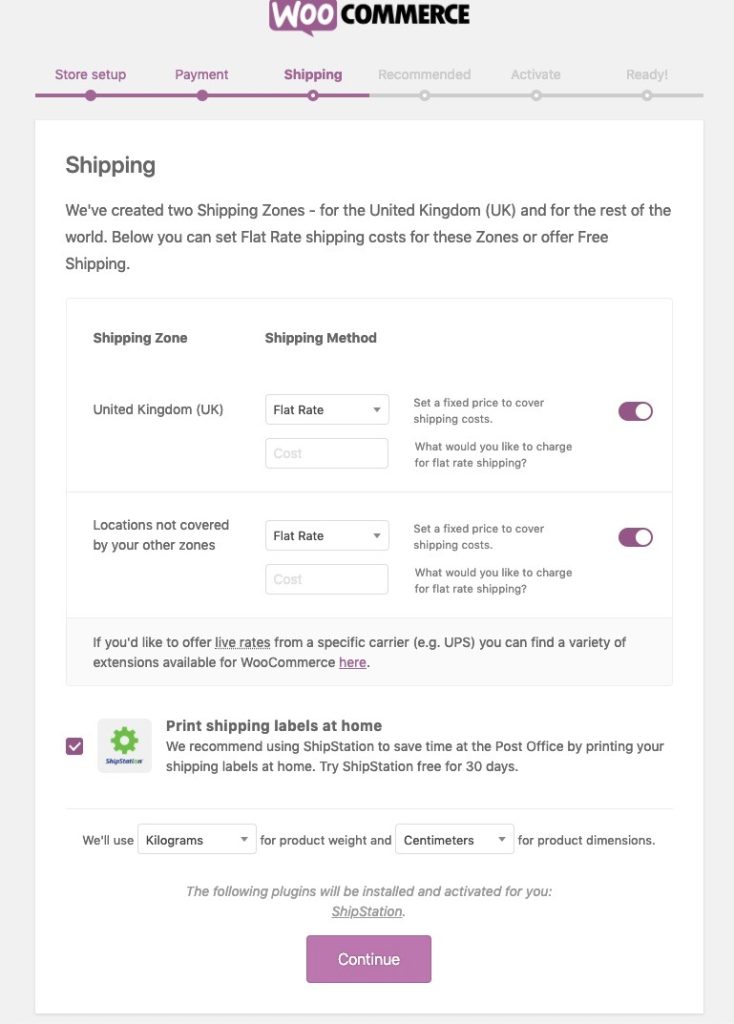 Shipping Options