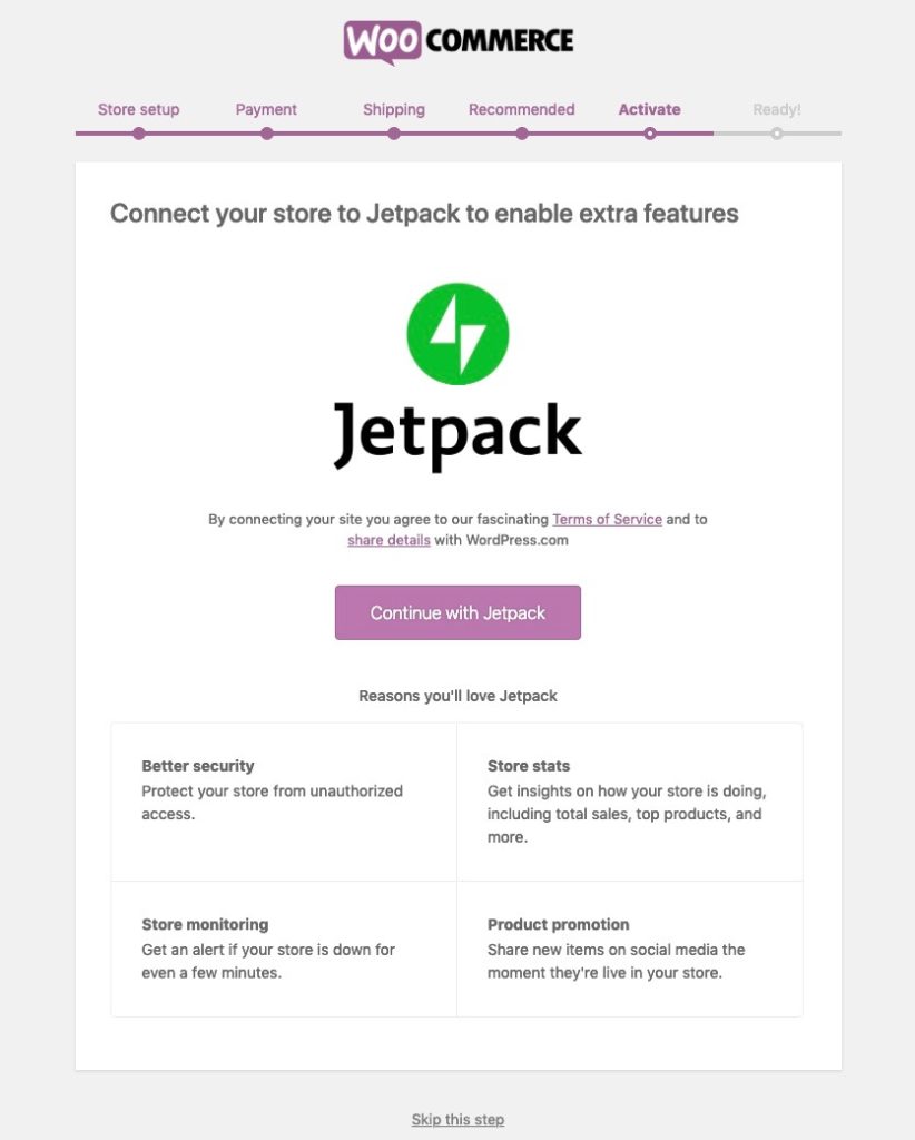Jetpack Activation